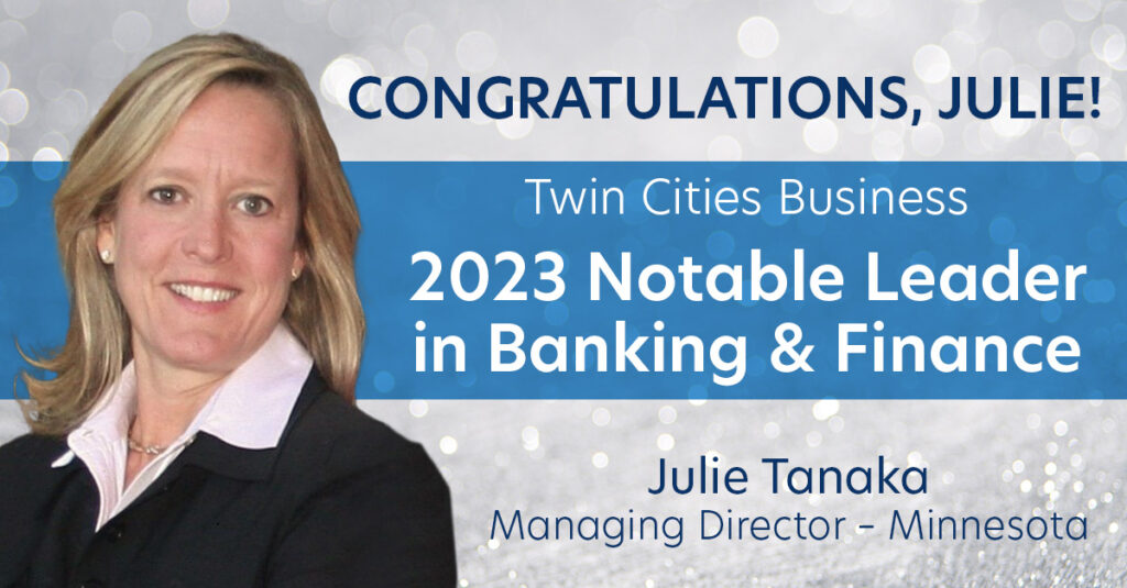 Congratulations Julie Tanaka: 2023 Notable Leader in Banking & Finance