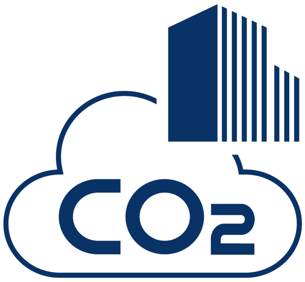 Carbon and building icon