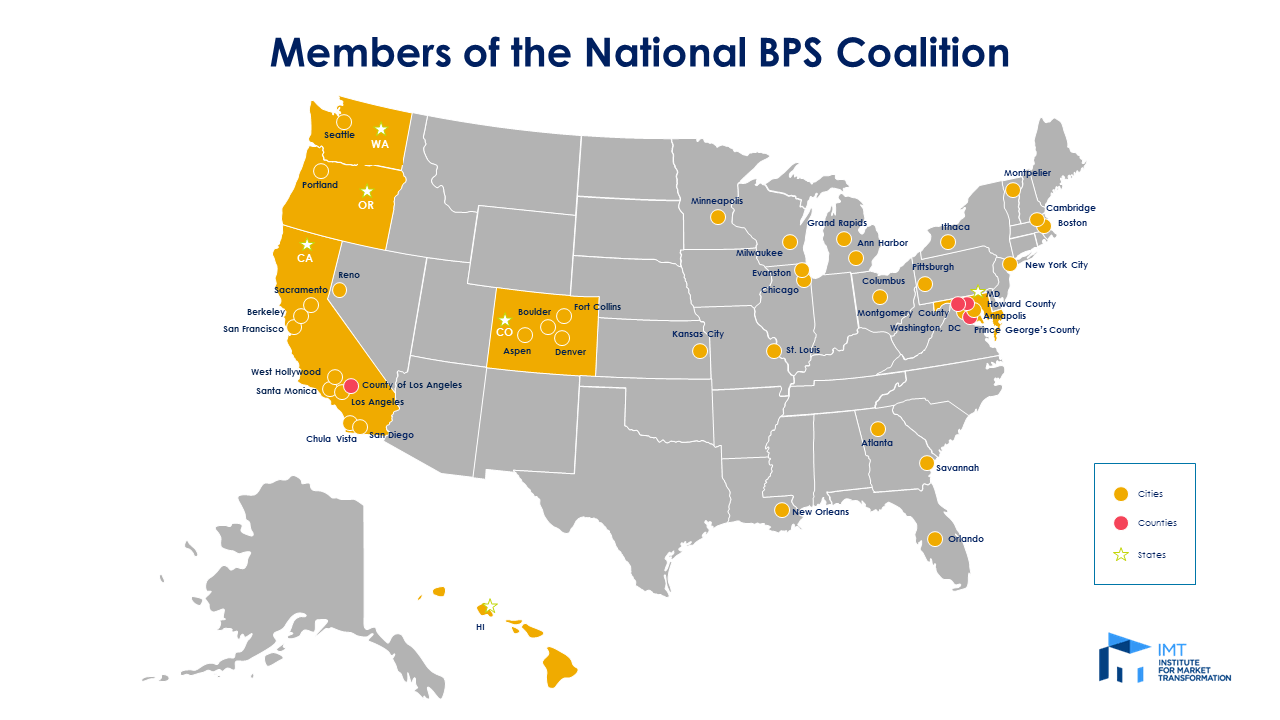US Map showing national BPS Coalition members